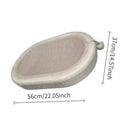 Cat Scratching Board and Bed – Woven Sisal Cat Scratcher Lounge with Cat Ear Design, Large Size, No Shedding, Durable Reversible Cat Scratch Pad for Indoor Cats, Kittens & Senior Cats