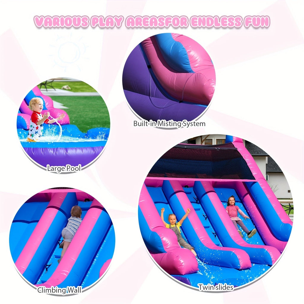 Inflatable Water Slide Bounce House 21x11x13.5FT with Splash Pool, Wet Dry Slide for Kids Backyard Outdoor Fun, Heavy-Duty Commercial Grade Bouncer with Built-In Slide - Perfect Summer Gift for Kids