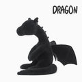 85cm 33-Inch Giant Dragon Plush Stuffed Animal Doll Super Soft Cuddly Dragon Toy Birthday Holiday Gift for Kids Adults Black White