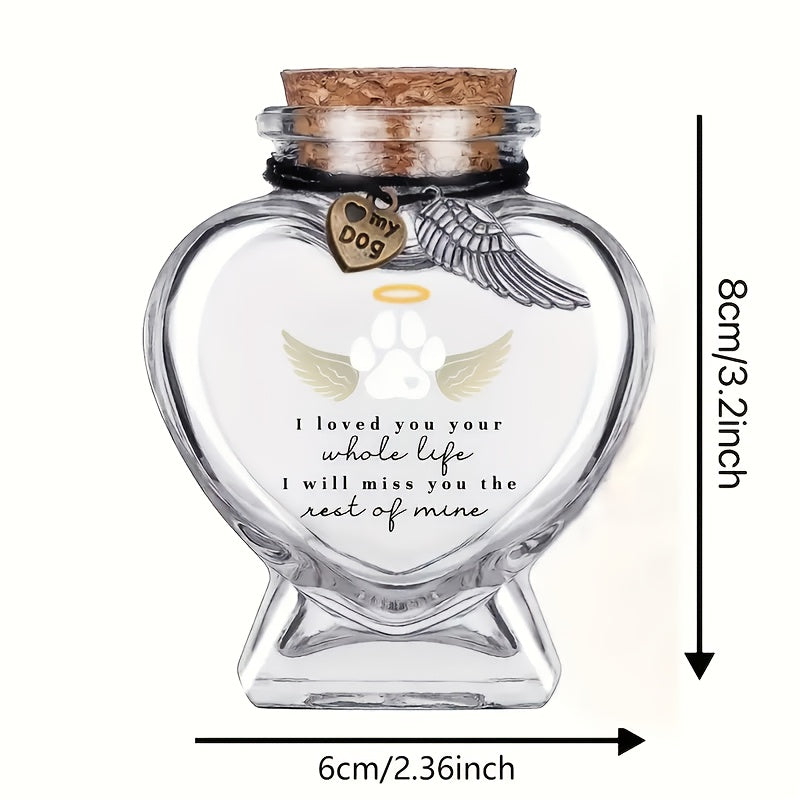 Pet Fur Memorial Bottle Keepsake for Dogs & Cats – Exclusive Hair Memory Bottle to Preserve Your Pet’s Fur, Heartfelt Pet Loss Gift & Remembrance Keepsake for Dog & Cat Owners