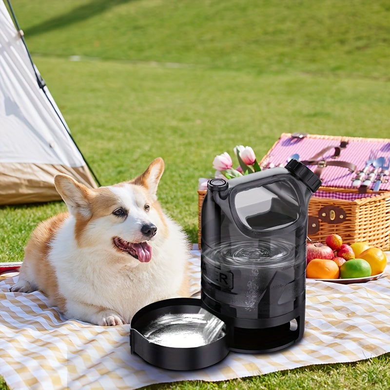 Dog Water Bottle Dispenser 3000ml/101oz with Pull-Out Drinking Bowl - Portable Travel Water Bowl for Dogs Camping Hiking Walking Park Beach - Large Capacity Pet Water Bottle Leak-Proof BPA-Free